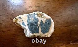 Effigy Mississippi Area Black Bear. Carved One Side/Painted Other Side. Beautifu