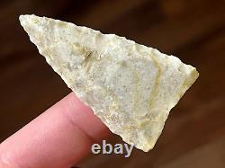 Exceptional Fluted Paleo Early Triangular Point Authentic Arrowhead Artifacts Sa