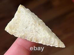 Exceptional Fluted Paleo Early Triangular Point Authentic Arrowhead Artifacts Sa