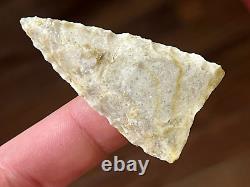 Exceptional Fluted Paleo Early Triangular Point Authentic Arrowhead Artifacts Sa