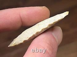 Exceptional Fluted Paleo Early Triangular Point Authentic Arrowhead Artifacts Sa