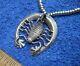 Fine Early Navajo Silver Necklace-scorpion Naja Pendant-hand Rolled Beads