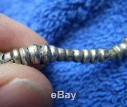 Fine EARLY NAVAJO Silver NECKLACE-SCORPION Naja Pendant-Hand Rolled Beads