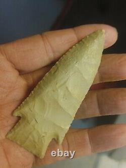 Fine Native Artifact Arrowhead Hardin 3 3/4 illinois