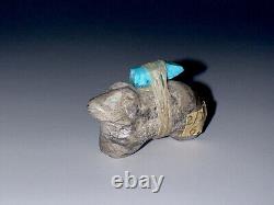 Finest Early Native Zuni Carved Stone Bear Fetish By Theodore Kucate (d.)