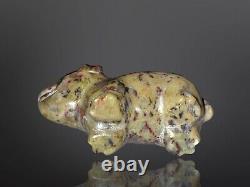 Finest Early Zuni Carved Stone Bear Fetish By Leekya Deyuse (d.) Native American