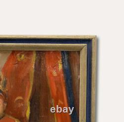 Framed Early 20th Century Oil Child in Native American Costume