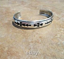 GEM! EARLY Vintage Navajo TOMMY SINGER (d.) Sterling Silver DESIGN Bracelet