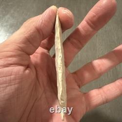 GORGEOUS Early Archaic Dovetail/Kirk Cluster Arrowhead Fulton Co Illinois 3 3/4
