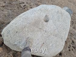 Giant Granite Table (Slick) & Grinding Hole Native American Artifact, Tools