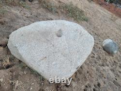 Giant Granite Table (Slick) & Grinding Hole Native American Artifact, Tools