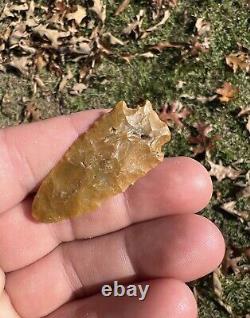 Gorgeous Translucent Ancient Authentic Agate Arrowhead From Mississippi