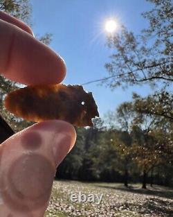 Gorgeous Translucent Ancient Authentic Agate Arrowhead From Mississippi