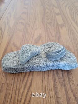 Granite Dog Table Native American Stone Effigy Rock Art, Artifacts, Tools