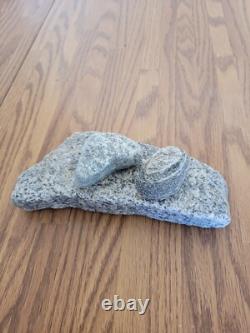 Granite Dog Table Native American Stone Effigy Rock Art, Artifacts, Tools
