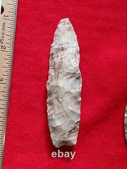 Great 4 Missouri Archaic Nebo Hill arrowhead Guaranteed Authentic