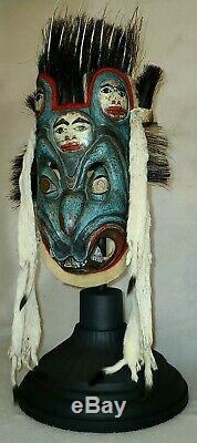 HAIDA CERAMONIAL DANCE MASK EARLY 1900s. Not a reproduction