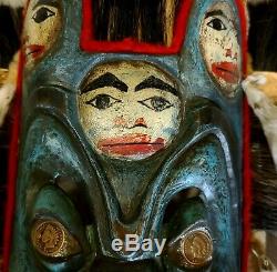 HAIDA CERAMONIAL DANCE MASK EARLY 1900s. Not a reproduction