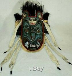 HAIDA CERAMONIAL DANCE MASK EARLY 1900s. Not a reproduction