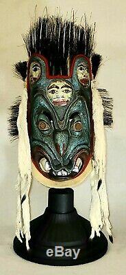 HAIDA CERAMONIAL DANCE MASK EARLY 1900s. Not a reproduction