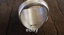 HOPI Ring Mystical Harmonies Early and unsigned Sterling weighty16.3 g size 10.5