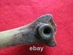 Hand Carved Native Bullet Pipe, Early American Pipe, Day-03389