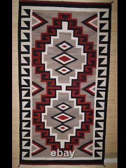 Handwoven Wool Rug inspired by an original Navajo Rug design from the early 1900