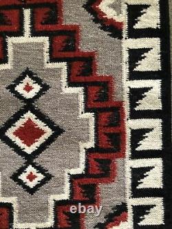 Handwoven Wool Rug inspired by an original Navajo Rug design from the early 1900