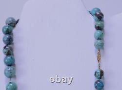 Hubbell Beads - Turquoise round beads Early 20th Century