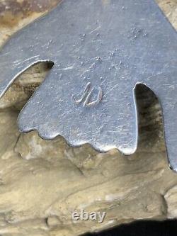 IMPORTANT! 1920's SIGNED Zuni Juan De Dios Sterling Silver Knifewing Pin