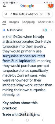 IMPORTANT EARLY VINTAGE ZUNI Synthetic Turquoise SNAKE EYES BRACELET 5Row 1940s