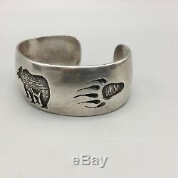 INCREDIBLE! Early PRESTON MONONGYE Hopi, Sterling Silver Overlay Bracelet