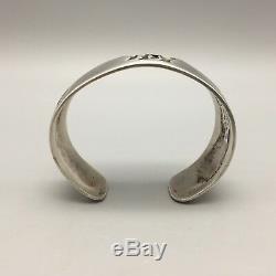 INCREDIBLE! Early PRESTON MONONGYE Hopi, Sterling Silver Overlay Bracelet