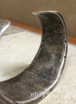 Important Early 1920s First Phase Pawn NAVAJO Silver Ingot Cuff Bracelet 122g