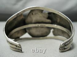 Important Early Chee Vintage Navajo Turquoise Sterling Silver Bracelet