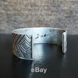 Important Early First Phase Navajo Ingot Silver Cuff Bracelet Old Pawn