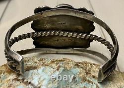 Important Early Hopi Harry Sakyesva Sterling With Stunning Turquoise Cuff BRACELET