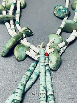 Important1800's Early 1900's Vintage Santo Domingo Cerrillos Turquoise Necklace