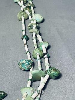Important1800's Early 1900's Vintage Santo Domingo Cerrillos Turquoise Necklace