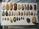 Indian Artifact Collection Lot Arrowheads Bannerstone Tools Clovis Thebes Knifes