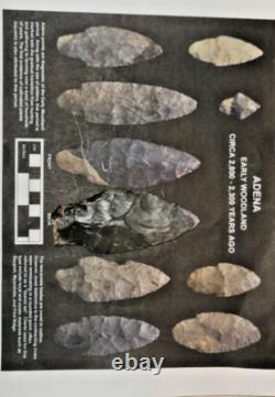 Indian arrowheads artifacts Early Woodland found along Nottawa river Michigan