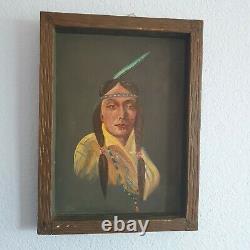 James Montgomery Flagg Native American Painting Circa Late 1800s Early 1900s