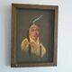 James Montgomery Flagg Native American Painting Circa Late 1800s Early 1900s