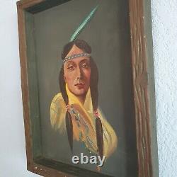 James Montgomery Flagg Native American Painting Circa Late 1800s Early 1900s