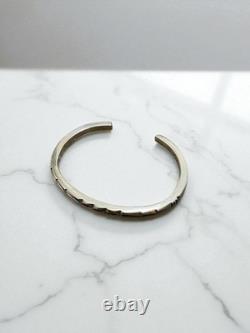 Jennifer Curtis Early Signature Sterling Silver Bangle Navajo Indian Jewelry