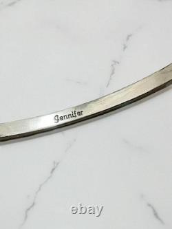 Jennifer Curtis Early Signature Sterling Silver Bangle Navajo Indian Jewelry
