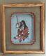 Jim Redhawk 1992 Original Signed Painting, Native American, Early Work Leather &