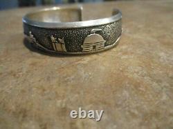 LARGER EARLY TOMMY SINGER (d.) Navajo Sterling Silver STORYTELLER Bracelet