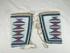 Late 1800's/early 1900's Native American Made Beaded Wrist Cuffs With Trade Cloth
