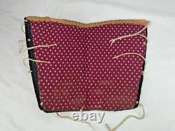 LATE 1800'S/EARLY 1900'S NATIVE AMERICAN MADE BEADED WRIST CUFFS With TRADE CLOTH